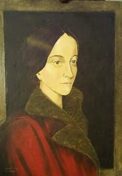 Painting titled "The Fur Collar" by Reginald Gray, Original Artwork