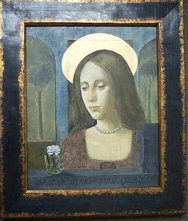 Santa Maria Magdalena (The Church of The Holy Cross, St.Pancras, London Painting titled "Santa Maria Magdale…" by Reginald Gray, Original Artwork