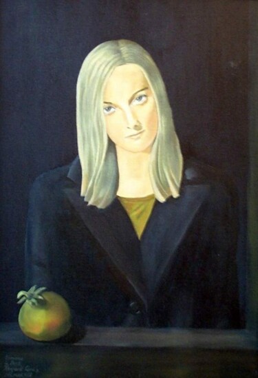 Painting titled "Girl with Pommegran…" by Reginald Gray, Original Artwork