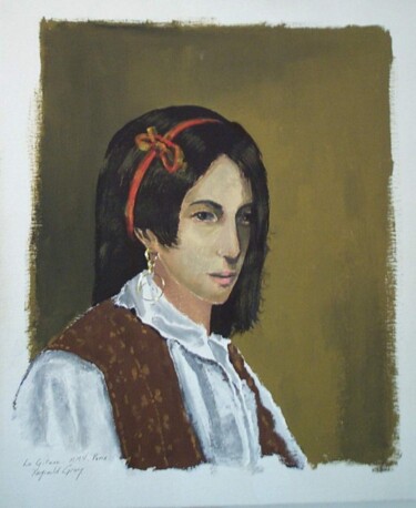 Painting titled ""La Gitane"" by Reginald Gray, Original Artwork