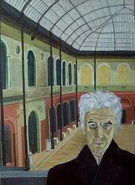 Schilderij getiteld "Self-Portrait at th…" door Reginald Gray, Origineel Kunstwerk