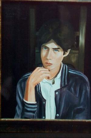 Malerei mit dem Titel "portrait of terence" von Reginald Gray, Original-Kunstwerk