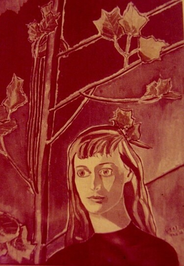 Ζωγραφική με τίτλο "Portrait of Celia S…" από Reginald Gray, Αυθεντικά έργα τέχνης