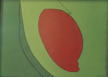 Pintura intitulada "Abacate" por Regina Leopardi, Obras de arte originais