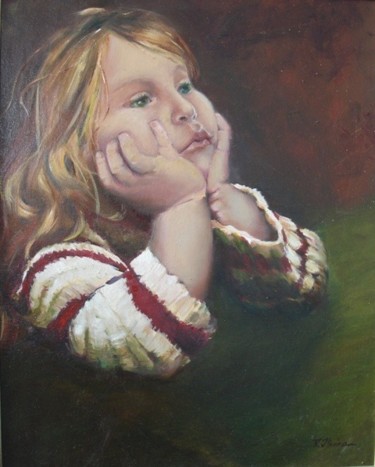 Painting titled "O Castigo" by Regina  Oliveira, Original Artwork, Oil
