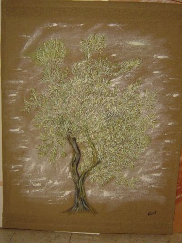 Peinture intitulée "l'olivier" par Regine Tasset, Œuvre d'art originale