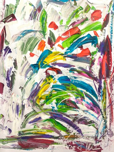 Malerei mit dem Titel "Mouvement vers la d…" von Regine Blot, Original-Kunstwerk, Pastell