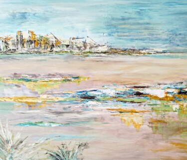 Peinture intitulée "Marée basse" par Régine Desage, Œuvre d'art originale, Acrylique