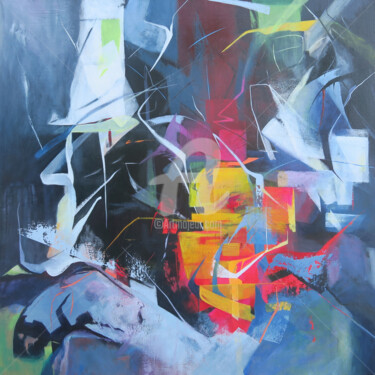 Peinture intitulée "ABSTRACT LIVE" par Régine Guthmann, Œuvre d'art originale, Acrylique