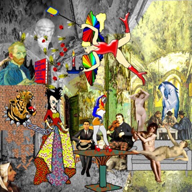 Digitale Kunst getiteld "The meeting of Immo…" door Regine Jonas, Origineel Kunstwerk, 2D Digital Work