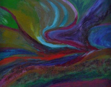 Painting titled "abstraction" by Régine Ledanois, Original Artwork, Acrylic