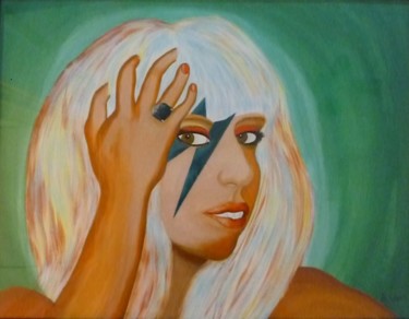 Painting titled "Lady Gaga (2012)" by Régine Ledanois, Original Artwork, Acrylic