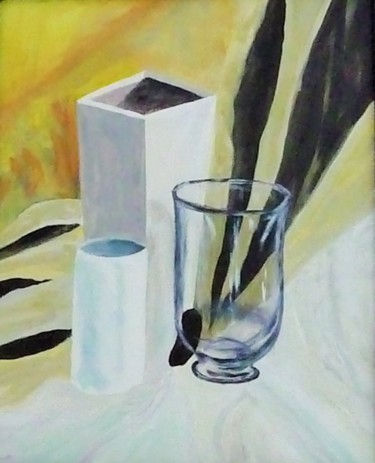 Painting titled "vases et tissus" by Régine Ledanois, Original Artwork