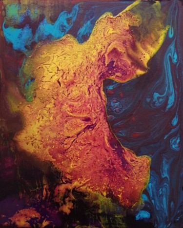 Peinture intitulée "intensité" par Régine Ledanois, Œuvre d'art originale, Acrylique