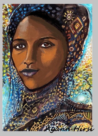 Σχέδιο με τίτλο "Ayaan Hirsi Ali" από Regine Leveque, Αυθεντικά έργα τέχνης, Άλλος