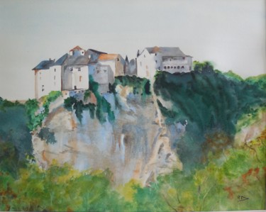 Peinture intitulée "Les châteaux de Bru…" par Navema, Œuvre d'art originale, Aquarelle