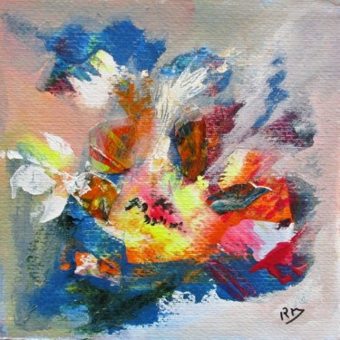 Painting titled "Couleurs" by Navema, Original Artwork, Acrylic Mounted on Other rigid panel