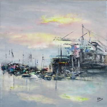 Painting titled "Port du Nord II" by Navema, Original Artwork, Acrylic