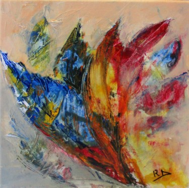 Pintura intitulada "Quelques plumes" por Navema, Obras de arte originais, Acrílico Montado em Armação em madeira