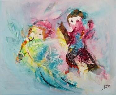 Painting titled "Innocence" by Navema, Original Artwork, Acrylic Mounted on Wood Stretcher frame