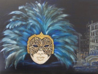 Painting titled "SÉRIE CHAPEAU LES M…" by Régine Peltier, Original Artwork, Oil Mounted on Wood Stretcher frame