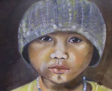 Peinture intitulée "LITTLE BOY" par Régine Peltier, Œuvre d'art originale, Huile