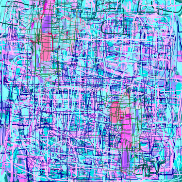 Digitale Kunst mit dem Titel "Au petit jour" von Rev, Original-Kunstwerk, Digitale Malerei