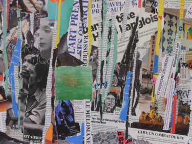 Collages titulada "Collage-Rue des Arts" por Rev, Obra de arte original