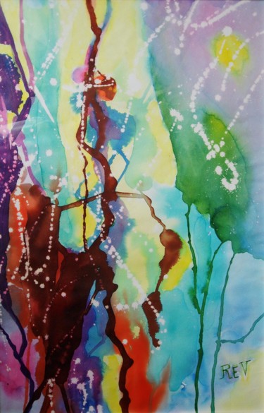 Dispersion aux encres Peinture intitulée "Dispersion aux encr…" par Rev, Œuvre d'art originale, Encre
