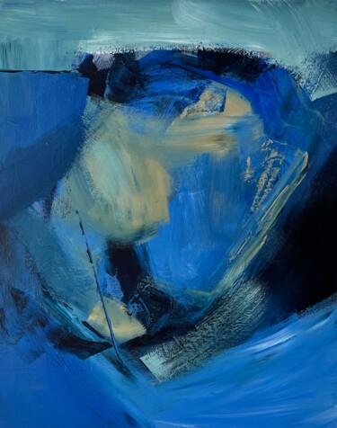 Peinture intitulée "Du bleu toujours du…" par Regis Bertry, Œuvre d'art originale, Acrylique