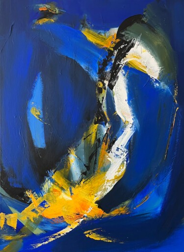 제목이 "Comment créer ?"인 미술작품 Regis Bertry로, 원작, 아크릴 나무 들것 프레임에 장착됨