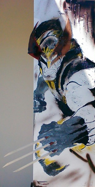 Peinture intitulée ""Wolverine"" par Botino, Œuvre d'art originale, Acrylique