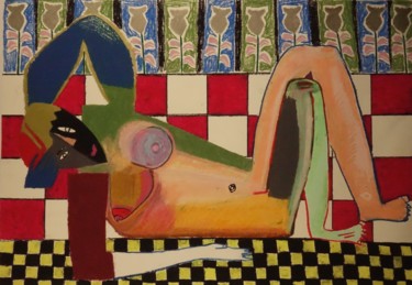 Disegno intitolato "femme nue" da Régis Duprat, Opera d'arte originale, Pastello