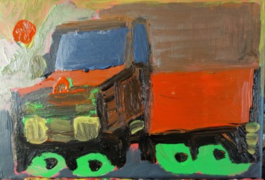 Pittura intitolato "camion" da Régis Duprat, Opera d'arte originale, Acrilico