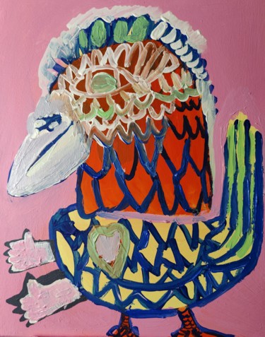 Painting titled "poulette" by Régis Duprat, Original Artwork, Acrylic