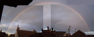 Photography titled "Arc en ciel et chem…" by Régis Testard, Original Artwork