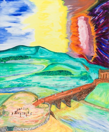Peinture intitulée "Le vent. The wind.…" par Régis Testard, Œuvre d'art originale, Huile