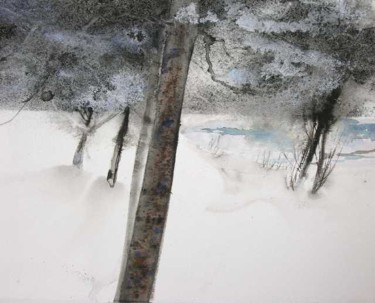 Картина под названием "Lac Michigan" - Reine-Marie Pinchon, Подлинное произведение искусства