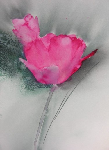 Pintura titulada "Tulipe indienne" por Reine-Marie Pinchon, Obra de arte original, Oleo