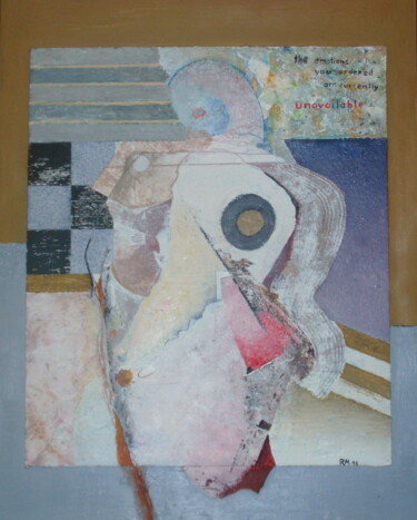 Ζωγραφική με τίτλο "Emotions unavailable" από Reiner Makarowski, Αυθεντικά έργα τέχνης, Λάδι Τοποθετήθηκε στο Ξύλινο πάνελ
