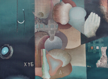 Painting titled "XY6" by Reiner Makarowski, Original Artwork, Oil