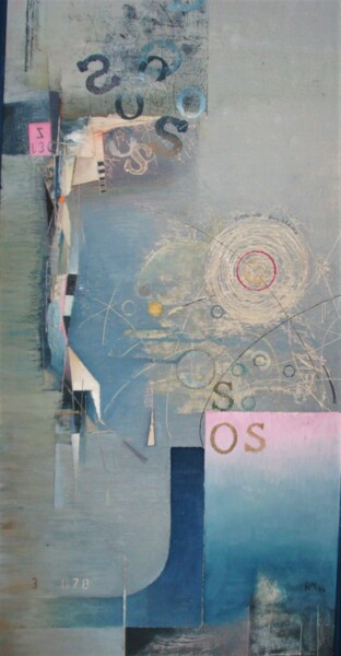Painting titled "SOS-pas de problème" by Reiner Makarowski, Original Artwork, Oil
