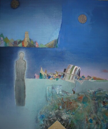 Картина под названием "lonely among the th…" - Reiner Makarowski, Подлинное произведение искусства, Масло