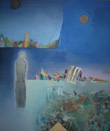 Peinture intitulée "lonely among the th…" par Reiner Makarowski, Œuvre d'art originale, Huile