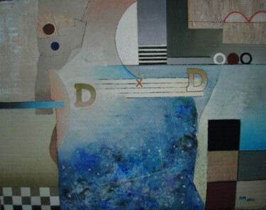 Malerei mit dem Titel "DxD" von Reiner Makarowski, Original-Kunstwerk, Öl