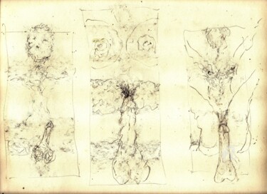 Desenho intitulada "For Lovers Only" por Reiner Poser, Obras de arte originais, Lápis