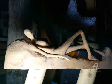Скульптура под названием "Come to me" - Reiner Poser, Подлинное произведение искусства, Дерево