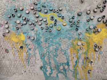 Collages titulada "Rain" por Reiner Poser, Obra de arte original, Collages