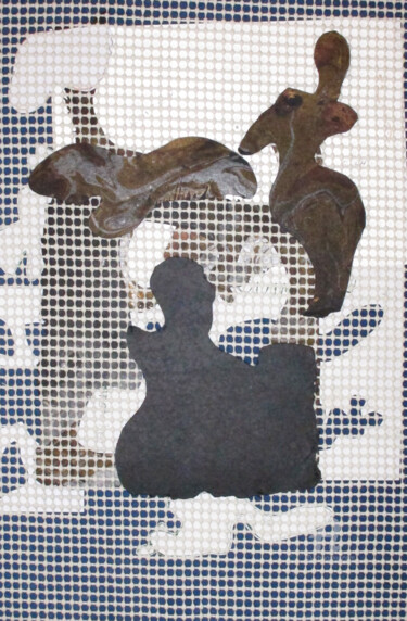 Collages intitulée "Disput unter Frauen" par Reiner Poser, Œuvre d'art originale, Collages