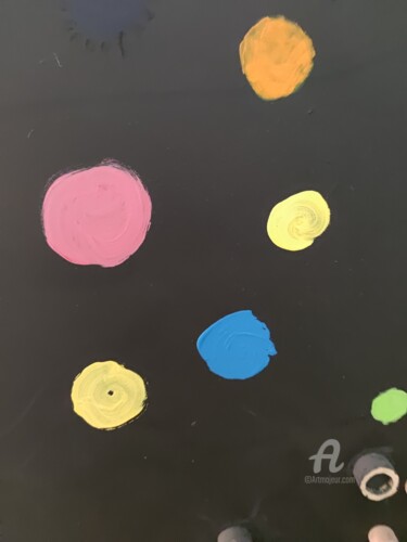 Pintura intitulada "Farbflecken" por Reiner Poser, Obras de arte originais, Acrílico